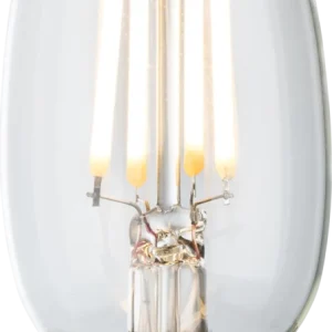 Knightsbridge CLD4AESC 230V 4W LED ES Clear Candle Filament Lamp 2700K Dimmable