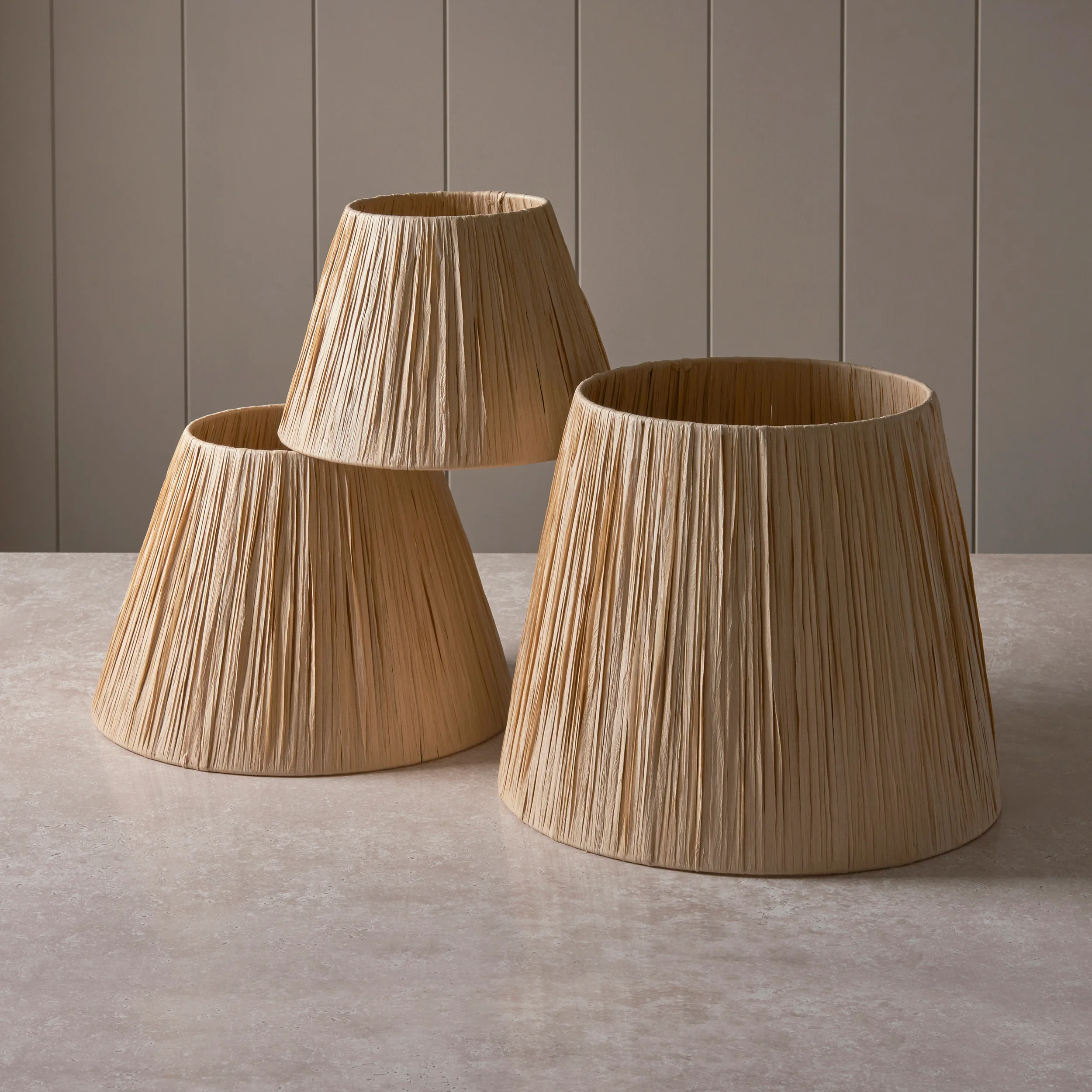 Endon 111507 Raffia 32cm Tapered Shade Natural raffia 10W LED E27 (Required) - Image 6