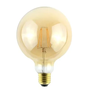 Integral ILGLOBE27D018 Sunset Vintage Filament Globe G125 Bulb E27 806lm 5.9W 2200K Dimmable 300 Beam Amber
