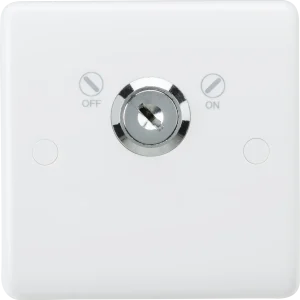 Knightsbridge CU8341L White Curved Edge 20A DP Lockable Switch