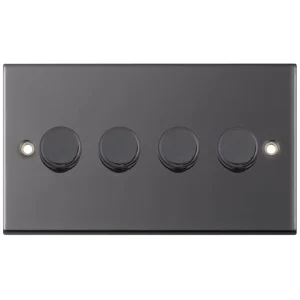Selectric DSL467 5M 4 Gang 2 Way 5-100W LED Dimmer Switch - Black Nickel