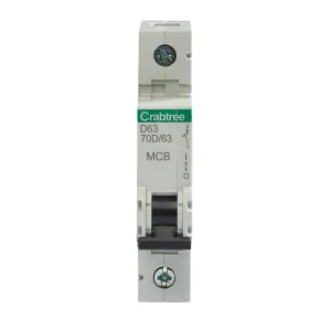 Crabtree 70D/63 Polestar Compact 63A D Curve 16kA SP MCB