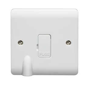 Crabtree CR1828F Instinct White Moulded 13A Unswitched Fused Connection Unit with Flex Outlet