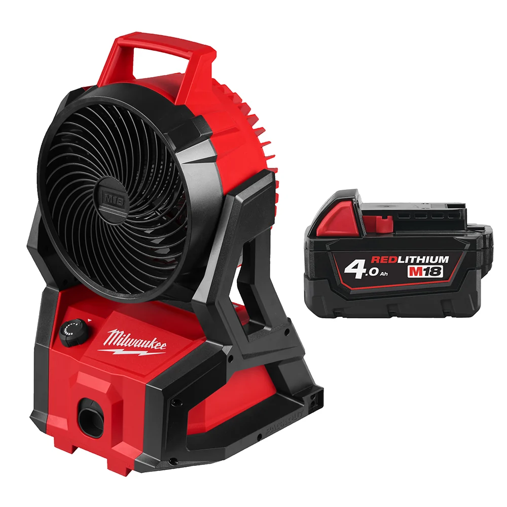 Milwaukee M18AFG2-0+M18B4 Kit - 18V 2nd Generation Air Fan + M18B4 4.0Ah Li-ion Battery - Image 2