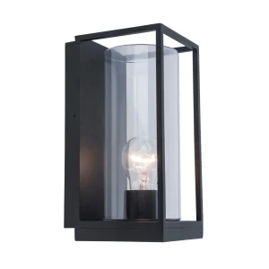Lutec 5288803012 FLAIR IP44 E27 Outdoor Wall Light - Matt Black (Lamp Not Included)