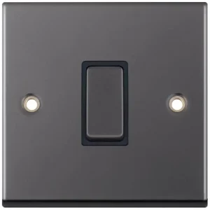 Selectric 7MPRO-407 7M-PRO 1 Gang 10AX Intermediate Switch - Black Nickel, Black Insert