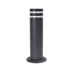 Lutec 7204803118 FOCUS IP44 GU10 Outdoor Bollard Light - Anthracite Grey (Lamp Not Included)