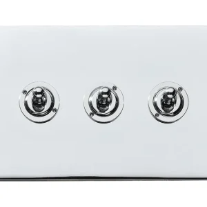 Hamilton 7G27T23 Hartland G2 Screwless 3G 20AX 2 Way Toggle Switch - Bright Chrome