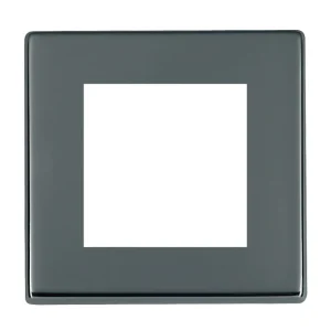 Hamilton 7G28EURO2 EuroFix Hartland G2 Screwless 2 Aperture Euro Plate 50x50mm - Black Nickel