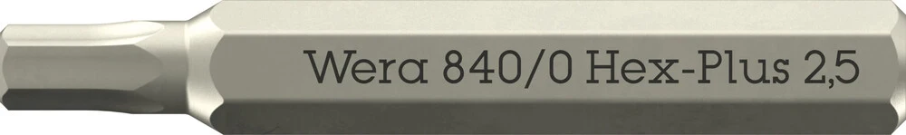 Wera 05058112001 840/0 Hex-Plus Micro bits for hexagonal socket head screws, 2.5 x 30 mm - Image 2