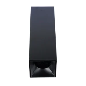 EuroPole 29111 Anovi Universal GU10 200mm Recessed/Surface Downlight Fixed Square Matt Black