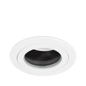 Aurora EN-DLM613MW EDLM GU10 Fixed IP65 Black Baffled Aluminium Downlight Matt White