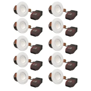 Ansell APRIPXM/1/MP1 Prism Pro XM 5W/7W IP65 Dimmable LED Fire Rated Downlight 2700K/3000K/4000K/6000K - 10 Pack