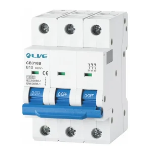 LIVE Electrical CB350B Triple Pole 50A B Curve 10kA MCB