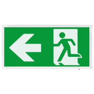 ESP D120LWH Duceri Emergency Surface Exit Box 3W LED IP20 Left Legend Lithium Battery Maintained White