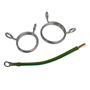 Wiska E-SPRING20 COMBI M20 Brass Nickel Plated Earth Spring c/w Earth Lead & Screws (5 Pack)