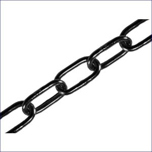 FAICHCUT50B | Faithfull Black Japanned Chain 5.0mm x 2.5m – Max. Load 160kg
