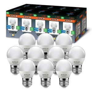 Brite-R 7W E27 ES Golf LED Bulb Warm White 3000K (10 Pack)