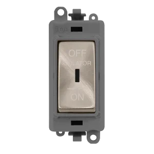 Click GridPro GM1030GYBS 10A 3 Pole Fan Isolation Key Switch - Brushed Stainless (Grey)