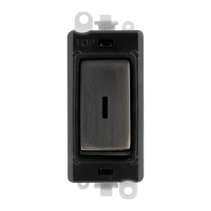 Click GridPro GM2046BKBZ 20AX Double Pole Keyswitch Module - Metal Matt Bronze (Black)