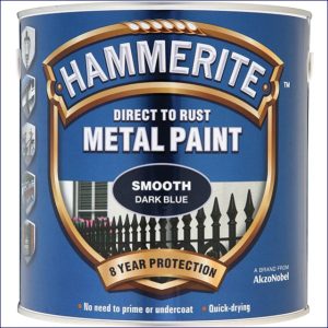 HMMSFDB25L | Hammerite Direct to Rust Smooth Finish Metal Paint Dark Blue 2.5 Litre