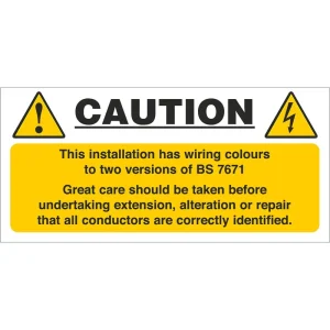 iSigns IS5810SA Industrial Signs Mixed Cable Notice Label 130mm x 60mm Self Adhesive Vinyl (Pack of 10)