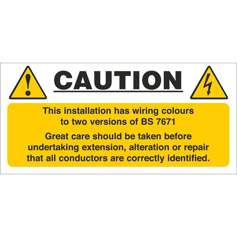 iSigns IS5810SA Industrial Signs Mixed Cable Notice Label 130mm x 60mm Self Adhesive Vinyl (Pack of 10)