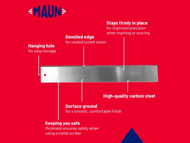 Maun Steel Straight Edge Imperial 24in - Image 6