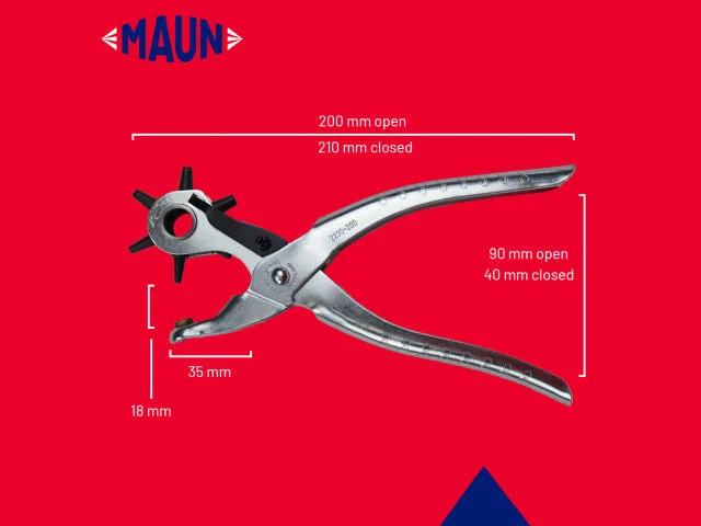 Maun Revolving Leather Hole Punch Pliers - Image 8