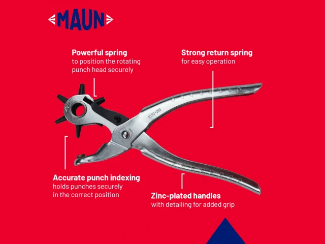 Maun Revolving Leather Hole Punch Pliers - Image 9