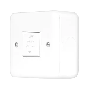 Click MCP020PW Metal Clad Pro 10A 3 Pole Fan Isolation Switch - Polar White