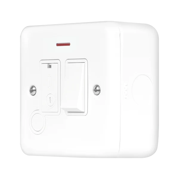 Click MCP052PW Metal Clad Pro 13A Switched Fused Connection with Flex Outlet with Optional Flex Outlet & LED - Polar White - Image 2