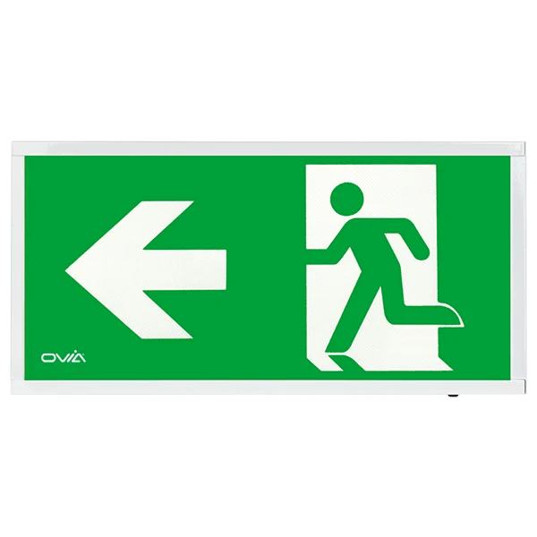 Ovia OVEM5311WHLST Calvex 3W LED IP20 Emergency Self Test Sign Left