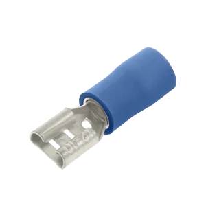 Unicrimp QBPO48F5 Blue Female Pushon  4.8mm & .5mm Tab (100 Pack)