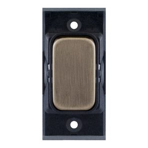 Selectric SGRID360-117 GRID360 10A Intermediate Switch Module - Antique Brass, Black Insert