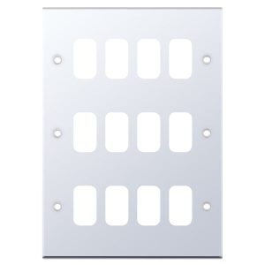 Selectric SGRID360-222 GRID360 5M 12 Aperture Modular Front Plate - Polished Chrome