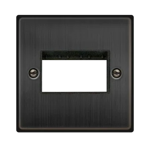 Click Deco VPBZ403BK Victorian 3G MiniGrid Unfurnished Front Plate - Matt Bronze (Black)