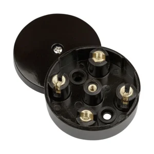 Click WA079 20A Junction Box 58mm Diameter 4 Terminal Brown (10 Pack)