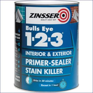 ZINSSER BULLS EYE 1-2-3 PRIMER & SEALER PAINT 1L ZN7040001D1