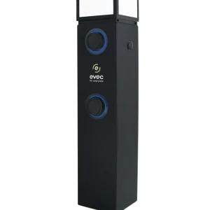 EVEC EDP02 Floor Mounted Smart EV Charger Pedestal Dual 22kW Three Phase Universal Socket Type 2