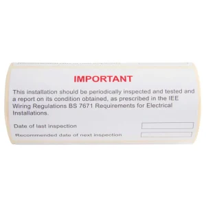 iSigns IS54100R Industrial Signs Periodic Inspection Label 130mm x 60mm Self Adhesive Vinyl (Roll of 100)