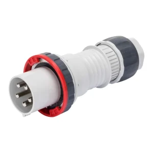 Gewiss GW60061H Straight Plug HP - IP66/IP67/IP68/IP69 - 3P+N+E 125A 346-415V 50/60Hz - Red - 6H - Mantle Terminal
