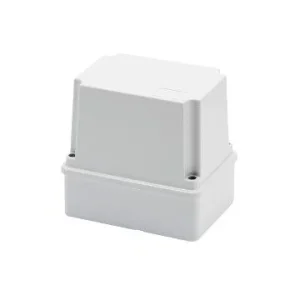 Gewiss GW44215 Junction Box With Deep Screwed Lid - IP56 - Internal Dimensions 120X80X120 - Smooth Walls - Grey Ral 7035