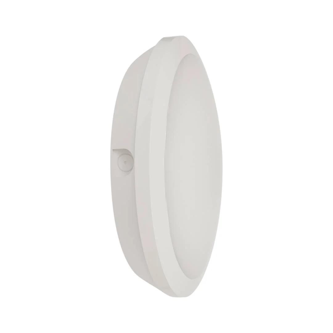 Collingwood WL95W2NMEMCS WL95 Versa White 250mm 5-8W IP65 750-1200lm CCT Round LED Bulkhead, On-Off Microwave Sensor & Manual-Test Emergency - Image 3