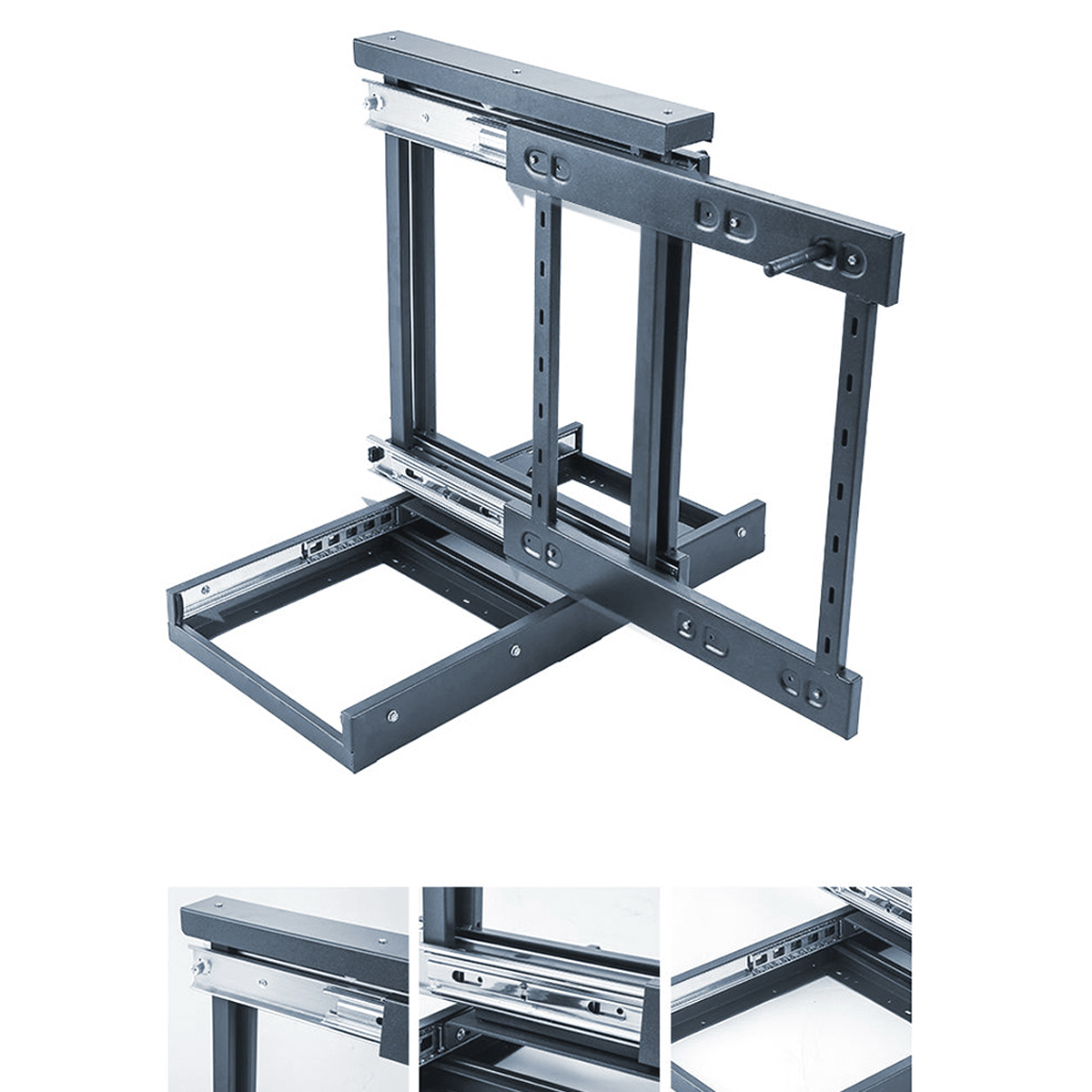 2 Tier Blind Corner Cabinet Pull Out Cabinet Basket for Spice Dishes Bowls CR-SP - Image 5