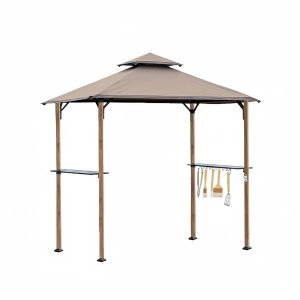 2.1m x 1.28m Outdoor Canopy Tent for BBQ Grill 2-Tiered Outdoor BBQ Canopy Tent RS-OT