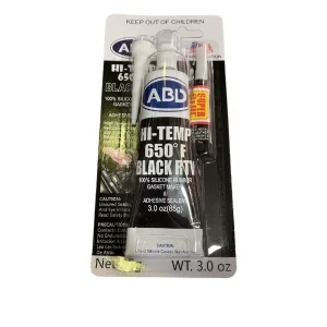 Silicone 650 Degree Hi- Temp Black RTV Gasket Maker ABD Brand