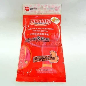Natural & Confortable Red Rubber Hand Gloves for Kitchen & Cleaning (One size fits all)