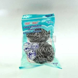 2 Pcs Pack Pink & Yellow Steel Wool Sponge