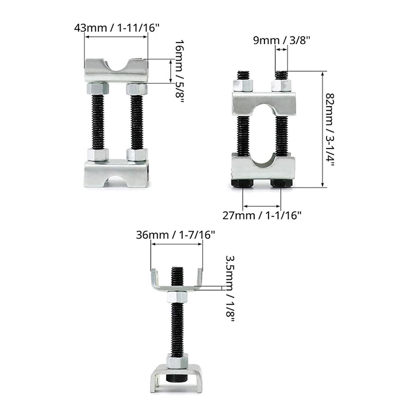 4pcs 2-Way Adjustable Spring Spacer Mini Coil Spring Compressor Strut Shock Absorber - Image 3